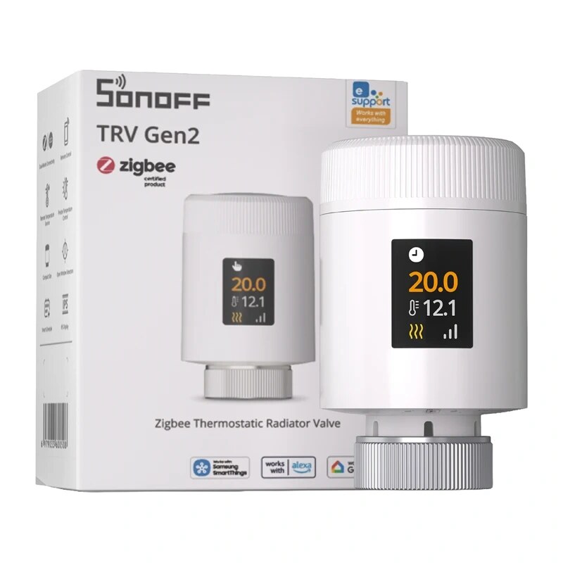 Sonoff TRV Gen2 (TRV-ZBT) Zigbee-patteritermostaatti