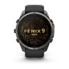 Garmin Fenix 9 Pro 010-04337-16 älykello, 51 mm, Carbon Gray DLC -titaani, musta/Pebble Grey -silikoniranneke