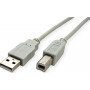Secomp STANDARD USB 2.0 -kaapeli, tyyppi A-B, beige, 3 m