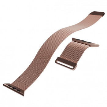 Puro Milanese PUMILAW40ROSE ruostumattomasta teräksestä valmistettu ranneke Apple Watch 38/40/41 mm, vaaleanpunainen