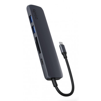 Epico 6in1 Alu Hub 8K USB-C -keskitin, taivaansininen