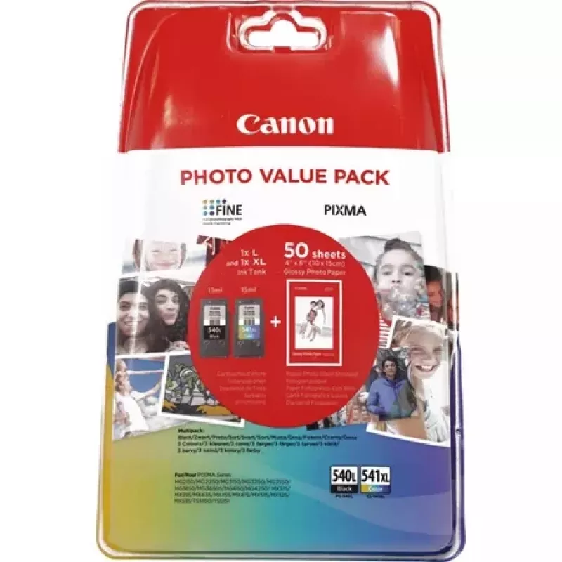 Canon PG-540L/CL-541XL Photo Value Pack mustekasetit (2 kpl), musta + värillinen, 5224B007