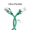 ACT FC2703 S/FTP CAT6A kytkentäkaapeli, 3 m, TPE, erittäin joustava, takertumaton, RJ45-liittimet, vihreä