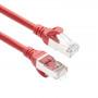 ACT FC2552 erittäin joustava CAT6A S/FTP kytkentäkaapeli, 0,25 m, TPE, RJ45, takertumaton, punainen