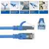 ACT FC2602 erittäin joustava CAT6A S/FTP kytkentäkaapeli, 2 m, TPE, RJ45, takertumaton, sininen