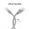 ACT FC1000 erittäin joustava kytkentäkaapeli, U/UTP CAT6A, TPE, takertumaton RJ45, 0,5 m, harmaa