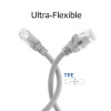 ACT FC1005 erittäin joustava kytkentäkaapeli, U/UTP CAT6A, TPE, takertumaton RJ45, 5 m, harmaa