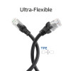 ACT FC1903 U/UTP CAT6A TPE erittäin joustava kytkentäkaapeli RJ45-liittimillä, 3 m, musta