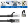 ACT FC1903 U/UTP CAT6A TPE erittäin joustava kytkentäkaapeli RJ45-liittimillä, 3 m, musta