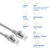 ACT FC1051 U/UTP CAT6A erittäin joustava kytkentäkaapeli, TPE, salpasuojattu, RJ45, 1,5 m, harmaa