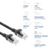 ACT FC1951 CAT6A U/UTP erittäin joustava kytkentäkaapeli, 1,5 m, TPE, takertumattomat RJ45, musta