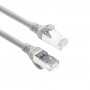 ACT FC2001 CAT6A S/FTP erittäin joustava kytkentäkaapeli, 1 m, TPE, takertumattomat RJ45, harmaa