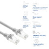 ACT FC2001 CAT6A S/FTP erittäin joustava kytkentäkaapeli, 1 m, TPE, takertumattomat RJ45, harmaa