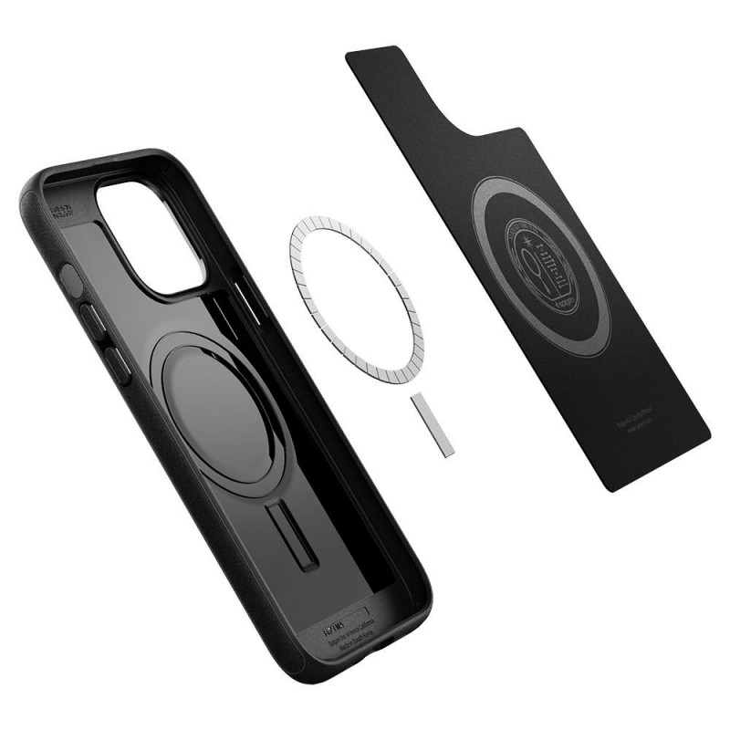 Spigen Mag Armor SPN1735BLK suojakuori Apple iPhone 13 Pro -puhelimelle, MagSafe, mattamusta