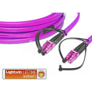 Lightwin LDP-50 LC-LC 20.0 OM4 FD kuitukaapeli, 20 m, violetti