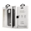 Karl Lagerfeld KLHCP13MSFMP2K kova kotelo iPhone 13 / 14 / 15, Saffiano Plaque, musta