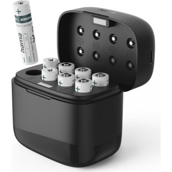 Hama 00223559 paristolaturi ja 8 AAA Li-Ion -akkua, 780 mAh, latauspaikkakohtainen lataus, USB-C