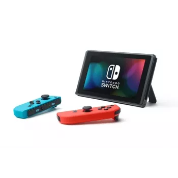Nintendo Switch (uusi päivitetty malli) kannettava pelikonsoli, musta / sininen / punainen, 15,8 cm (6,2 tuumaa), 32 GB, Wi-Fi