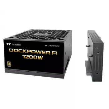 Thermaltake Dockpower FI 1200W tietokoneen virtalähde, 80 PLUS Gold, ATX 3.1, musta