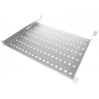 Alantec SA-P-19-1U-550-4-S kiinteä hylly, 19″ 1U, syvyys 550 mm, harmaa