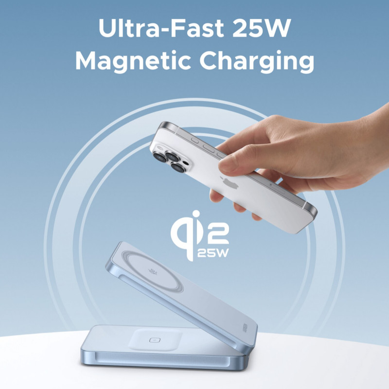 Ugreen W756 55963 MagFlow 2-in-1 induktiolaturi