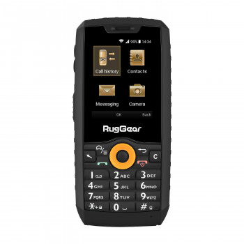 RugGear RG150 kestävä peruspuhelin, Dual SIM, musta