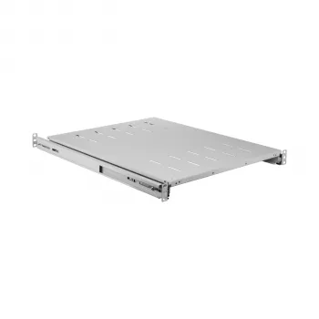 EFB Elektronik 691651NAGR.68 19″ 1U ulosvedettävä hylly, asennussyvyys 378–612 mm, 30 kg, RAL 7035