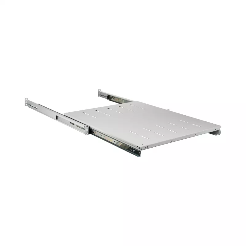 EFB Elektronik 691651NAGR.68 19″ 1U ulosvedettävä hylly, asennussyvyys 378–612 mm, 30 kg, RAL 7035