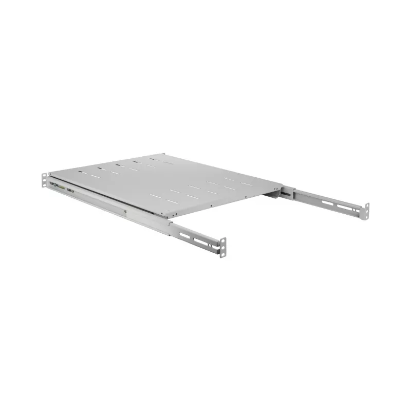 EFB Elektronik 691651NAGR.68 19″ 1U ulosvedettävä hylly, asennussyvyys 378–612 mm, 30 kg, RAL 7035