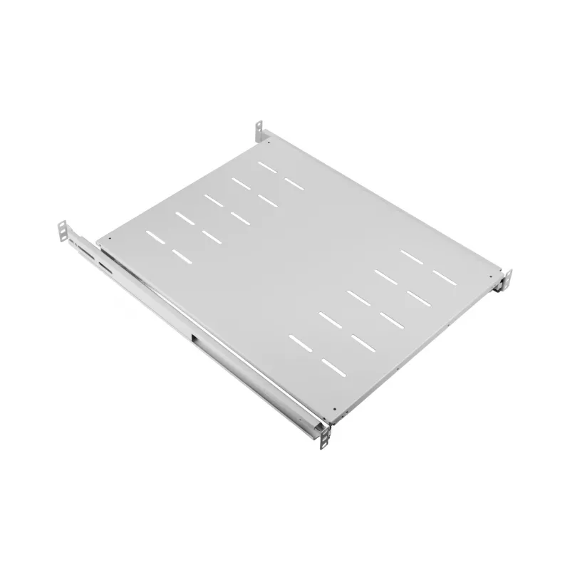 EFB Elektronik 691651NAGR.68 19″ 1U ulosvedettävä hylly, asennussyvyys 378–612 mm, 30 kg, RAL 7035