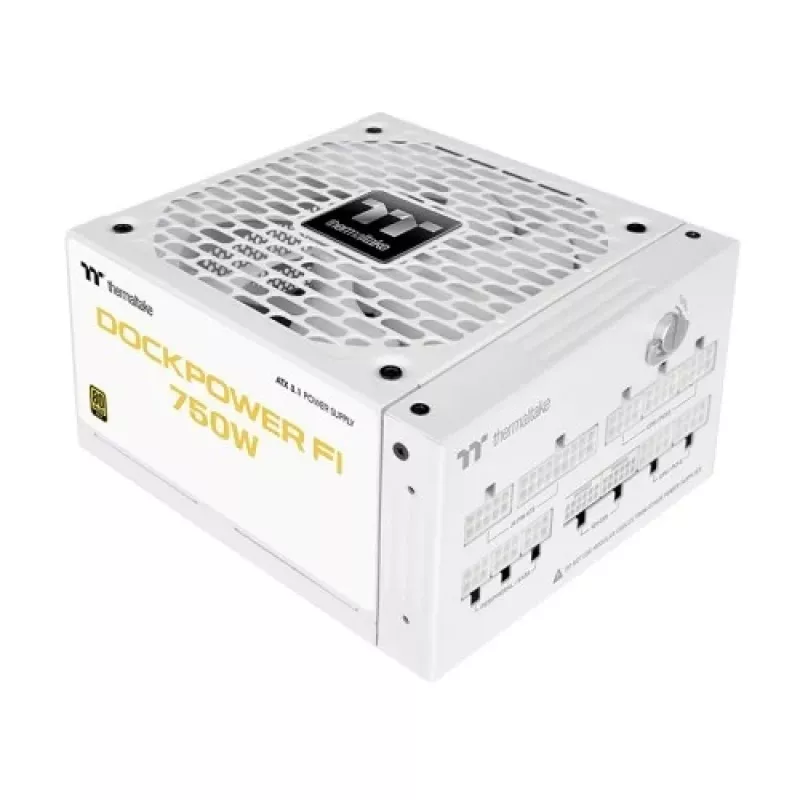 Thermaltake Dockpower FI 750W tietokoneen virtalähde, 80 PLUS Gold, modulaarinen, valkoinen
