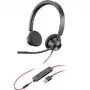 Poly Blackwire 3315 on-ear-kuulokemikrofoni, USB-A, musta, 213936-101