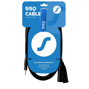 SSQ MIXLR1 SS-1816 äänikaapeli, 3,5 mm stereojakki – 2x XLR, 1 m, musta