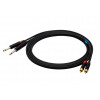 SSQ RCAJM1 SS-1427 äänikaapeli, 2x RCA – 2x 6,3 mm mono-jakki, 1 m, musta