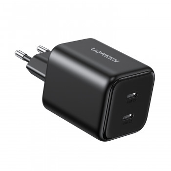 Ugreen X526 laturi 45 W, 2 x USB-C, GaN, musta