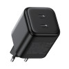 Ugreen X526 laturi 45 W, 2 x USB-C, GaN, musta