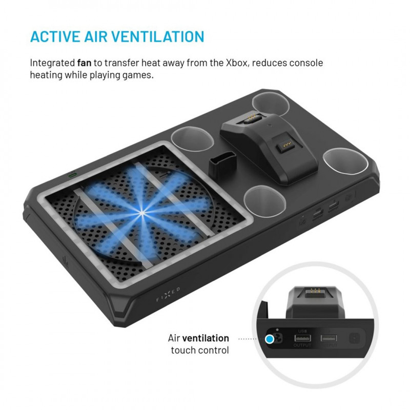 Fixed FIXXB-MCS-BK monitoimiasema Xbox Series X/S -konsolille, musta