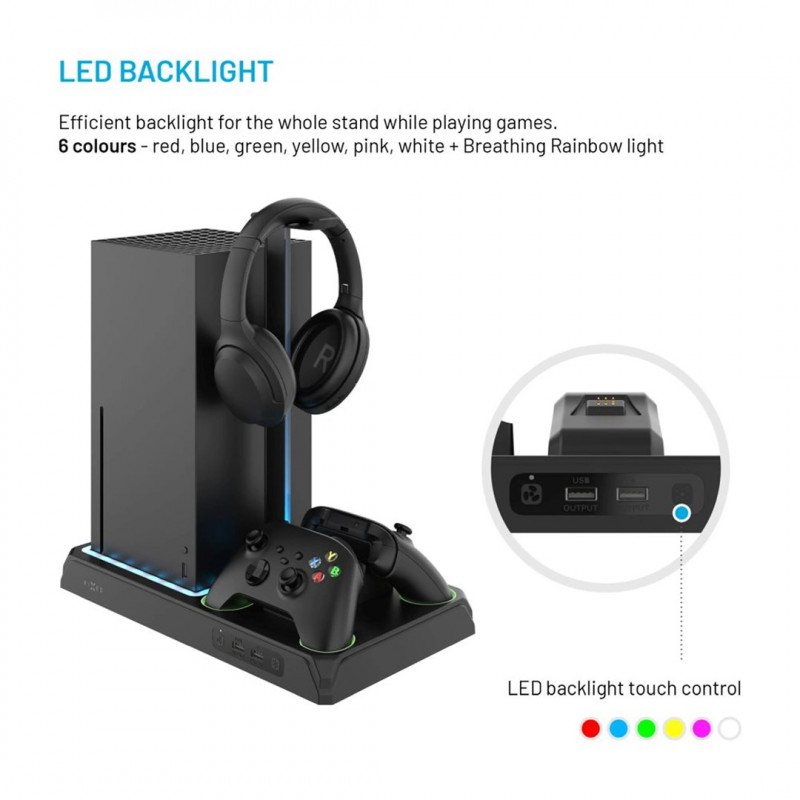 Fixed FIXXB-MCS-BK monitoimiasema Xbox Series X/S -konsolille, musta