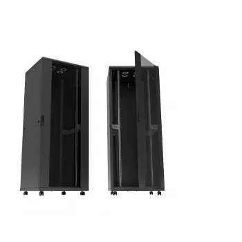 LogiLink Canovate D16S66B verkkokaappi, 16U, 48,3 cm (19″), musta (RAL 9005)