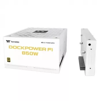 Thermaltake Dockpower FI 850 W tietokoneen virtalähde, ATX 3.1, 80 PLUS Gold, lumenvalkoinen