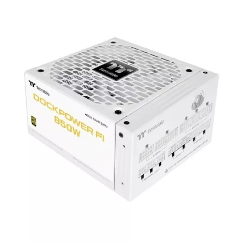 Thermaltake Dockpower FI 850 W tietokoneen virtalähde, ATX 3.1, 80 PLUS Gold, lumenvalkoinen