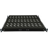 Alantec SA-PW-19-1U-370-4-C 19″ 1U ulosvedettävä palvelinkaapin hylly, syvyys 370 mm, 4 kiinnityspistettä, musta