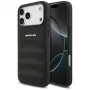 Mercedes AMG00117 suojakotelo iPhone 18 Pro Max / 17 Pro Max, AMG Leather Debossed Lines Logo, musta