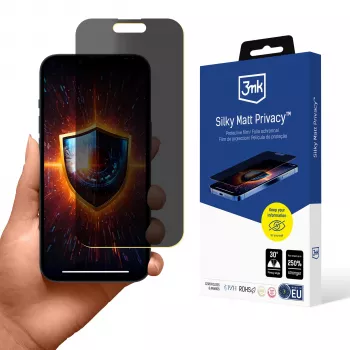3mk Silky Matt Privacy näytönsuoja Apple iPhone 15:lle