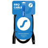 SSQ DMX1 SS-1838 XLR-uros - XLR-naaras-kaapeli, 1 m, musta