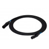 SSQ DMX1 SS-1838 XLR-uros - XLR-naaras-kaapeli, 1 m, musta
