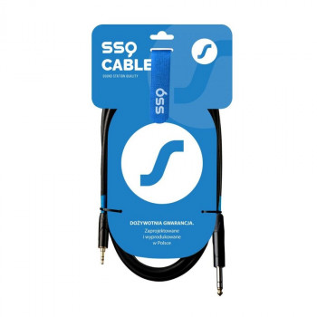 SSQ MiJS1 SS-2065 kaapeli 3,5 mm stereojakki - 6,3 mm stereojakki, 1 m