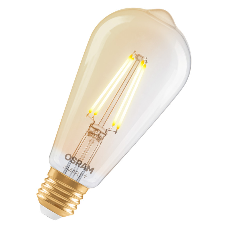 Osram SMART+ MATTER Filament Dimmable Classic Edison 53 824 älylamppu, kulta, E27, 6 W, lämmin valkoinen, Wi-Fi