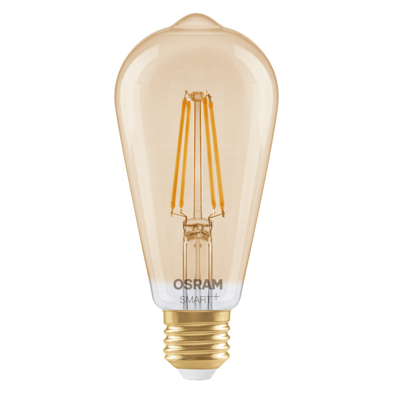 Osram SMART+ MATTER Filament Dimmable Classic Edison 53 824 älylamppu, kulta, E27, 6 W, lämmin valkoinen, Wi-Fi
