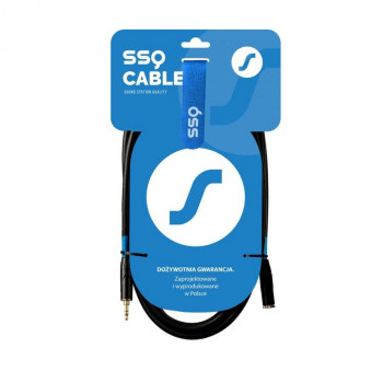 SSQ MiG3 kaapeli, 3,5 mm:n stereopistoke – 3,5 mm:n stereonaarasliitin, 3 m